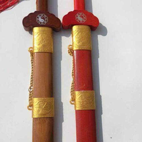 厂家批发 新款竹制乾隆宝剑 全竹68厘米长竹木刀剑兵器 工艺品
