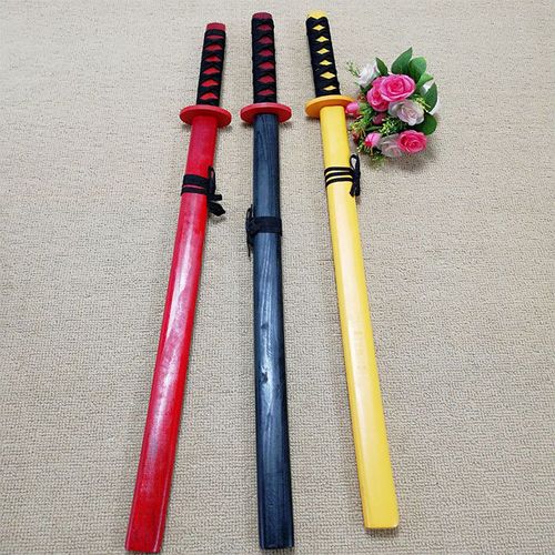 73cm木质油漆刀 竹木质工艺品 儿童互动玩具刀剑景区地摊货批发
